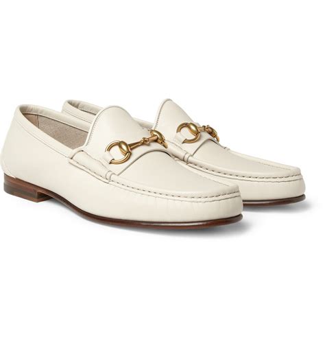 gucci leather shoes for men white